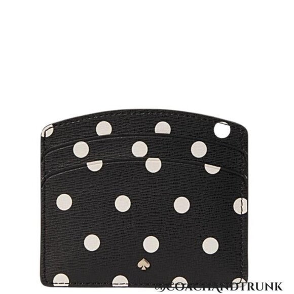 2 Pc KATE SPADE Black Italian Leather Remedy Bag & Cabana Dot Card Case NWT - Picture 11 of 11